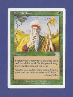 1999 Magic the Gathering - Worldly Tutor - Sixth - 6th Edition MTG - Image 1