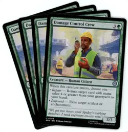 x4 Damage Control Crew - 0099 - Marvel's Spider-Man - MTG - SHIPS NOW - Image 1