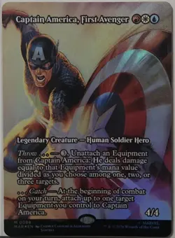 MTG Captain America, First Avenger Foil (Borderless) 88 Marvel Super Heroes - Image 1