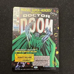 Mtg Carte Magic Marvel Doctor Doom Borderless Comic 394 FOIL NM Presale - Image 1