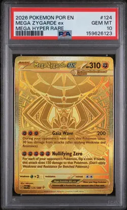 2026 POKEMON POR EN-PERFECT ORDER MEGA HYPER RARE #124 MEGA ZYGARDE EX PSA 10 - Image 2