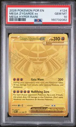 2026 POKEMON POR EN-PERFECT ORDER MEGA HYPER RARE #124 MEGA ZYGARDE EX PSA 10 - Image 1