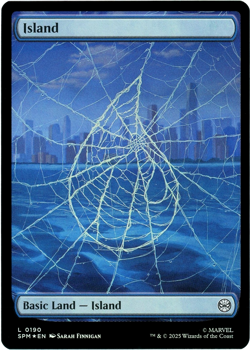 Island 0190 (Foil) Full Art - Marvel's Spider-Man MTG - NM/M Ships Now - Image 1
