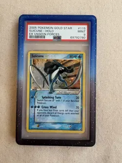 2005 Pokemon Gold Star EX Unseen Forces #115 Suicune Holo PSA 9 MINT - Image 1