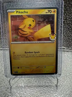 Pikachu 051 /162 Stamped 2026 Pokemon Day 30th Anniversary Promo Cosmos SWIRL 🌀 - Image 1