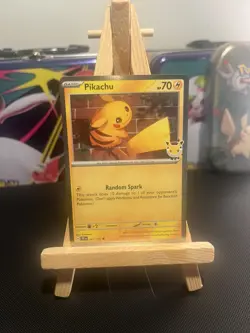 Pokemon Pikachu 2026 Pokemon Day Promo Stamped TEF Cosmo Holo 051/162 *swirl* - Image 1