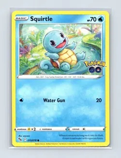 Squirtle 015/078 Common Pokemon GO Pokemon Lightly Played - Image 1