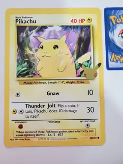 Pikachu JUMBO Card Base Set 58/102 Celebrations 25th Anniversary Pokemon NM - Image 2
