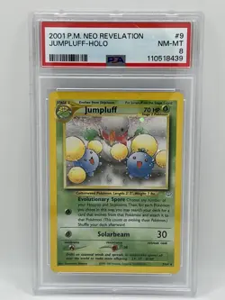Pokemon TCG Neo Revelation Jumpluff Holo 9/64 2001 Unlimited PSA 8 - Image 1