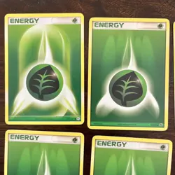 Pokemon TCG 50 Ct Vintage Grass Energy Lot | 2003-2007 EX & DP Era | LP-MP - Image 5