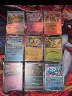 Pokemon TCG Prismatic Evolutions Complete Eeveelution Reverse Holo Bundle Set NM - Image 1