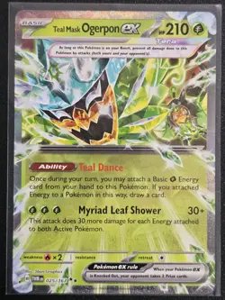 Teal Mask Ogerpon ex 025/167 Double Rare Twilight Masquerade Pokemon TCG NM - Image 1