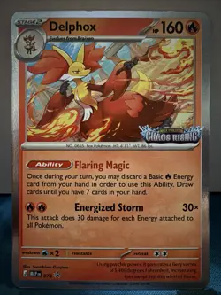 Pokemon Delphox 074 MEP Black Star Promo Chaos Rising Stamped Holo Prerelease - Image 1