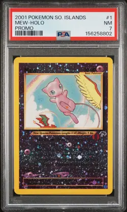 PSA 7 MEW 1/18 | Southern Islands Holo Promo Pokemon Card - Image 1