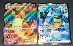 POKEMON SCARLET & VIOLET 151 - CHARIZARD EX #183 & BLASTOISE EX #184 ULTRA RARE - Image 1