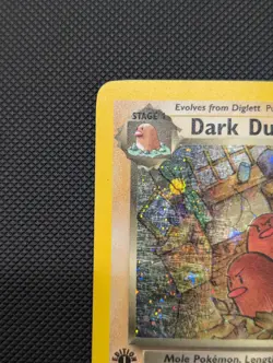 DARK DUGTRIO Pokemon Card - WOTC - 1st Edition - Team Rocket - 6/82 - HOLO MP - Image 3