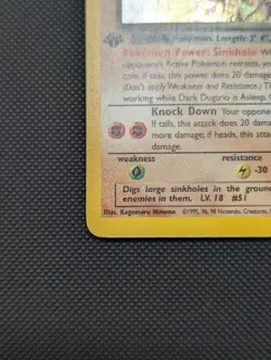 DARK DUGTRIO Pokemon Card - WOTC - 1st Edition - Team Rocket - 6/82 - HOLO MP - Image 5
