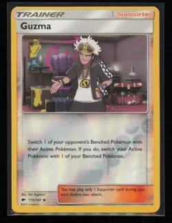 Guzma 115/147 Pokemon Burning Shadows Uncommon Near Mint Reverse Holo - Image 1