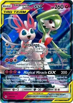 Lightly Played, English Pokemon Holo Gardevoir & Sylveon Tag Team GX - 130/214 - - Image 1