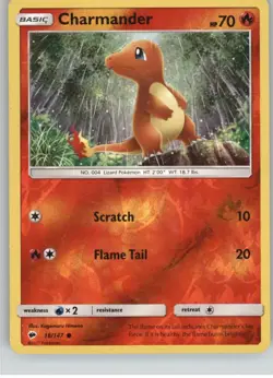 Charmander 18/147 Common Burning Shadows Pokemon Reverse Holo Near Mint - Image 1