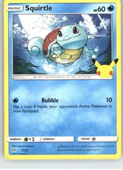 Squirtle 017/025 Promo McDonald's 25th Anniversary Promos Pokemon Near Mint - Image 1