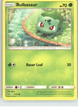 Bulbasaur 1/73 Common Shining Legends Pokemon Near Mint - Image 1