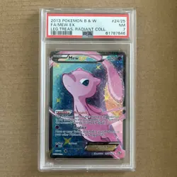 2013 Mew EX Radiant Full Art Card Pokemon PSA 7 NM/Mint - Image 1