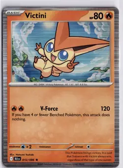 Pokemon Victini 012/086 Holo Black Bolt Pokemon Trading Card TCG - Image 3