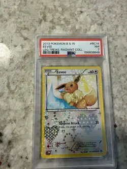 2013 POKEMON B&W LEGEND TREASURES RADIANT COLL #RC14 EEVEE PSA 7 - Image 4