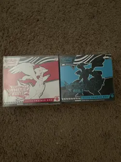 Pokemon Card Game BW Black Bolt & White Flare Elite Trainer Box ETB Set Of 2 New - Image 1