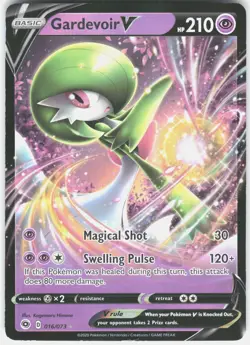 Gardevoir V 016/073 Holo V Rare Champion's Path Pokemon Lightly Played - Image 1