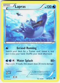 Lapras 28/122 Uncommon BREAKpoint Pokemon Near Mint - Image 1