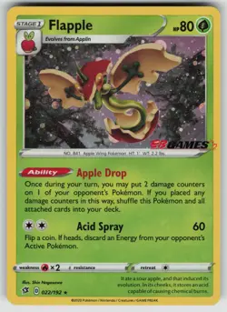 Flapple 022/192 Holo EB Games Exclusive Promo Lightly Played - Image 1