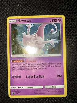 Pokemon TCG Mewtwo SM77 SM Black Star Promo LP - Image 1
