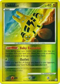 Lightly Played, English Pokemon Reverse Holo Elekid - 48/130 - Uncommon - Revers - Image 1