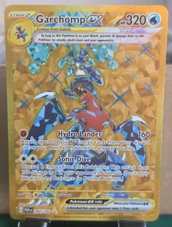Pokemon Garchomp EX TCG Card 260/182 Paradox Rift Gold Holo Illustration - Image 1