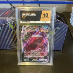 Gengar VMAX 157/264 Fusion Strike Ultra Rare Holo Pokemon Card Graded Ace 10 - Image 1