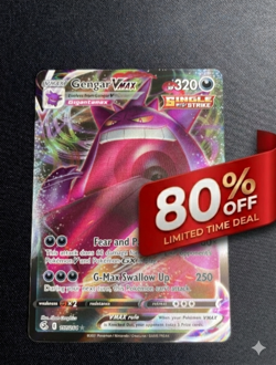 Pokemon Gengar VMAX 157/264 Fusion Strike SWSH08 Ultra Rare Holo Card NM - Image 1