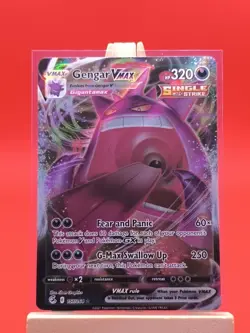 Gengar VMAX 157/264 Fusion Strike Full Art Ultra Rare Holo Pokemon Card * New * - Image 2