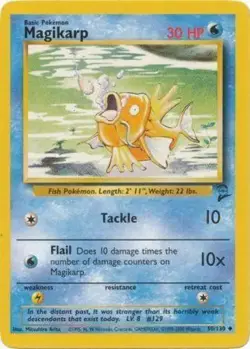 Lightly Played, English Pokemon Regular Magikarp - 50/130 - Uncommon - Unlimited - Image 1