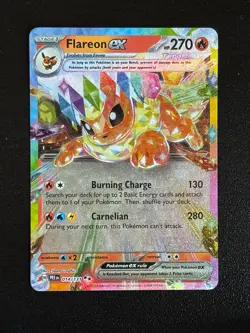 Flareon ex 014/131 Holo Double Rare Prismatic Evolutions Pokemon Near Mint - Image 1