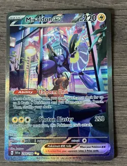 Miraidon ex 244/198 Scarlet & Violet Special Illustration Rare SIR Pokemon - Image 1
