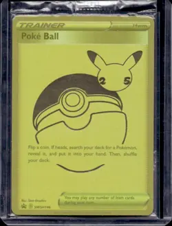 SEALED Pokemon Card Poke Ball SWSH146 Gold Celebrations 25th Anniversary - Image 1