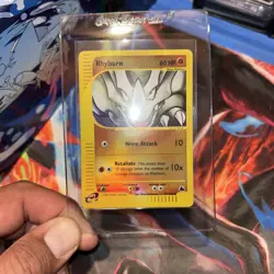 2003 POKEMON SKYRIDGE #91 RHYHORN-REVERSE FOIL clean - Image 1