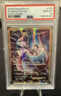 Mewtwo Full Art PSA 10 2016 Pokemon XY Evolutions #103/108 5615 - Image 1