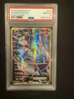 Mewtwo Full Art PSA 10 2016 Pokemon XY Evolutions #103/108 5615 - Image 2