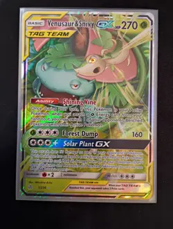Pokemon TCG Venusaur & Snivy GX 1/236 Sm-Cosmic Eclipse HP Condition - Image 1
