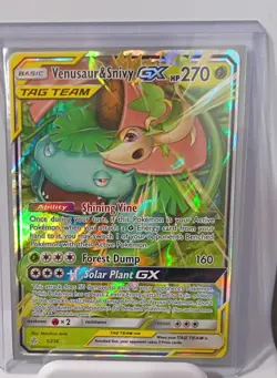 Pokemon TCG Venusaur & Snivy GX 1/236 Sm-Cosmic Eclipse HP Condition - Image 2