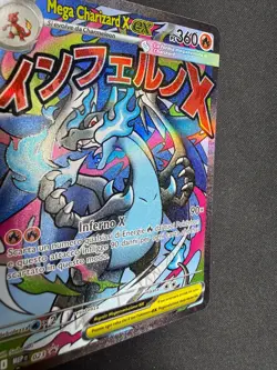 Pokemon Mega Charizard X EX 023 MEP Black Star Promos UPP ITA Carte Nintendo - Image 3