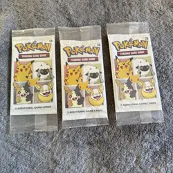 Pokemon TCG Lot Of 3 General Mills 25th Anniversary 3-card Booster Pack Sealed - Image 1
